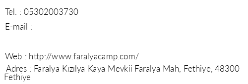 Faralya Akta Beach Camping telefon numaralar, faks, e-mail, posta adresi ve iletiim bilgileri